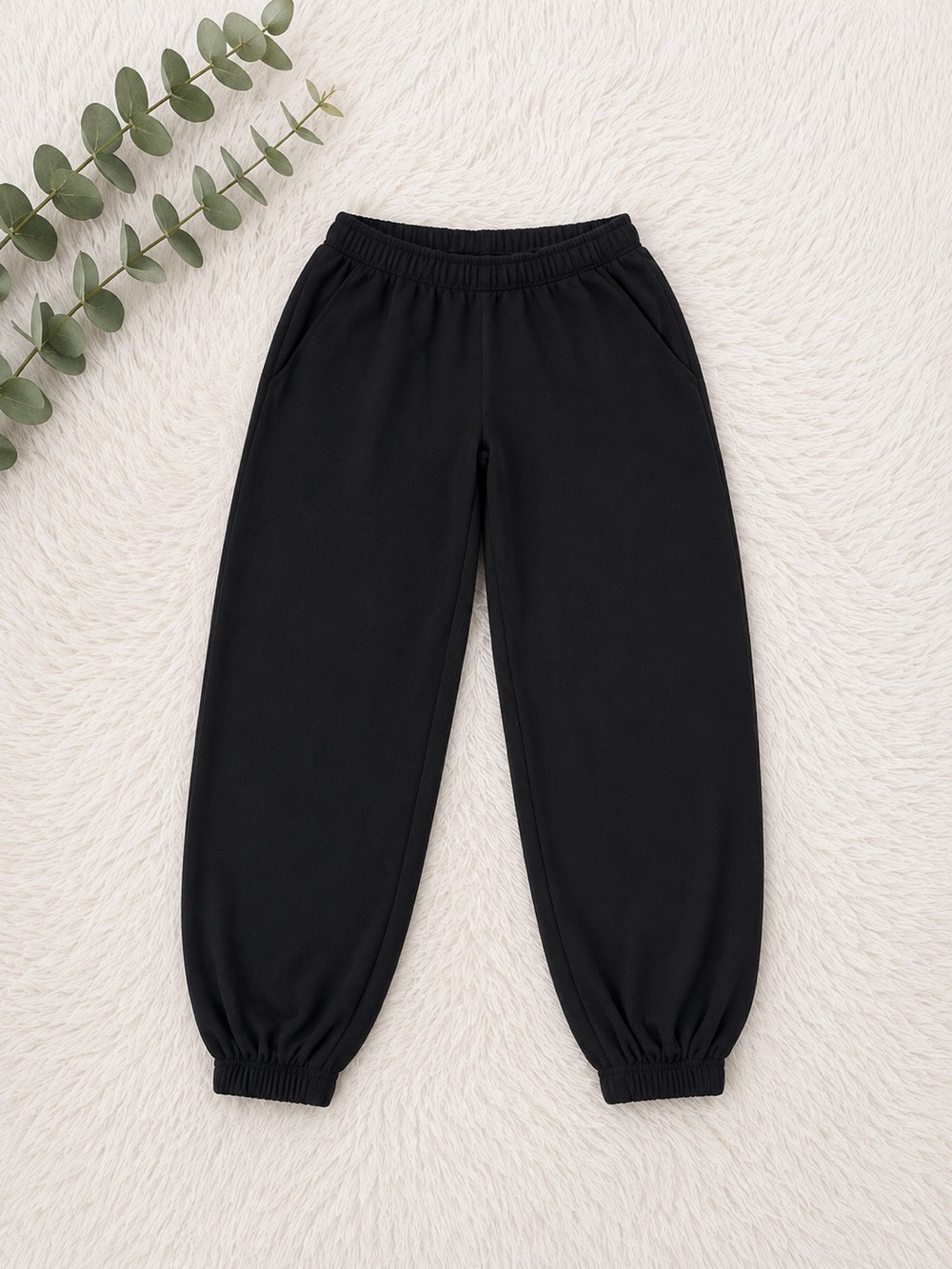 Gilly Hicks Black Ribbed Jogger Pants XS Pockets Soft Lounge